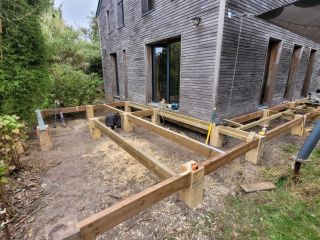 Reprise de terrasse surélevée